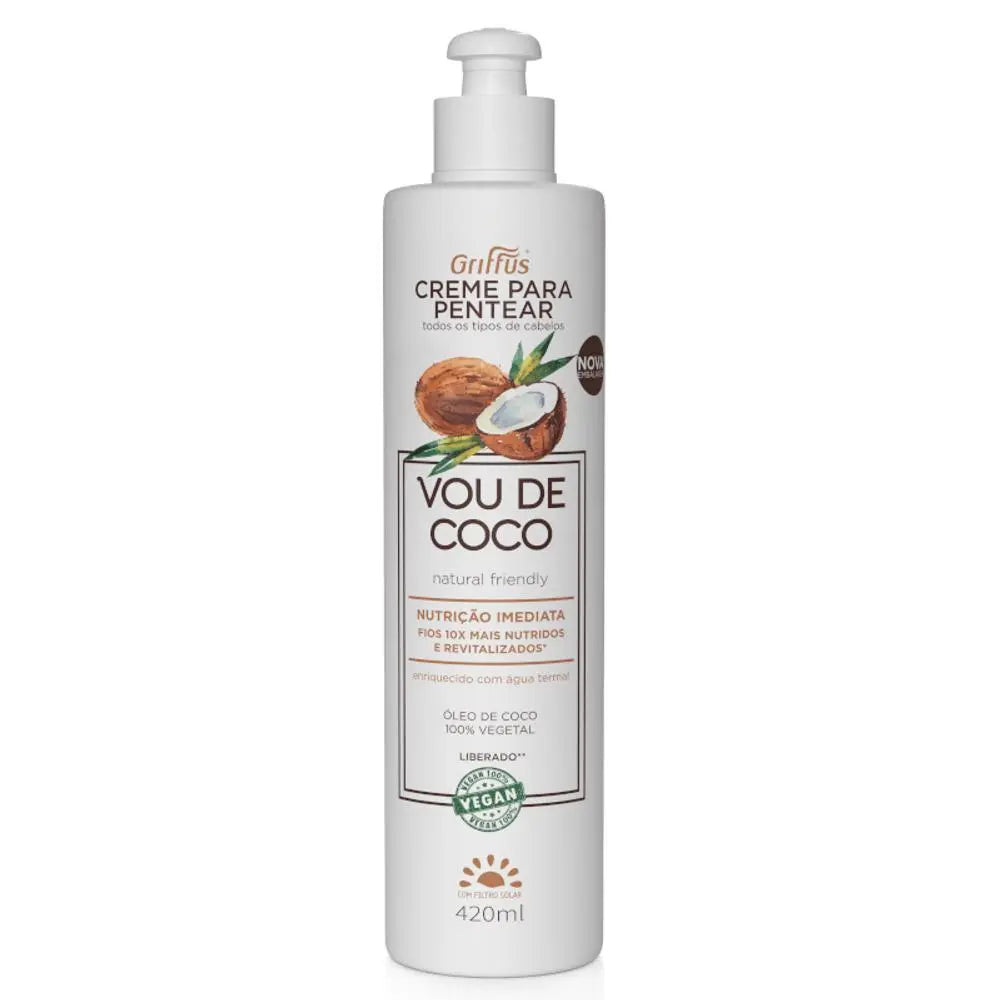 Creme para Pentear (1A-4C) VOU DE COCO 420 ml - griffuscosmeticos