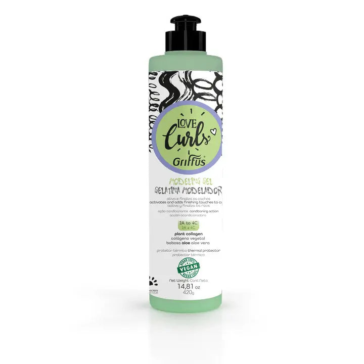 Gelatina Modeladora (2A-4C) LOVE CURLS 420 g - griffuscosmeticos