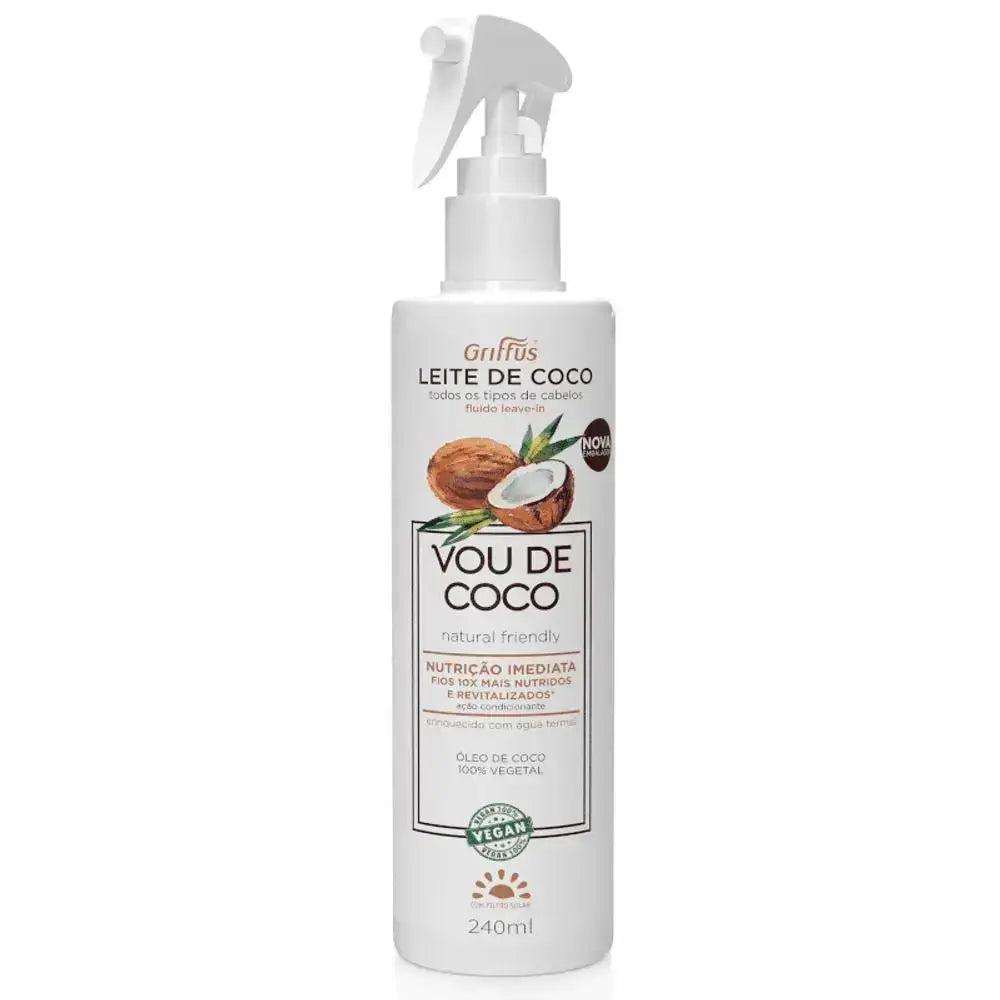 Leave-in Leite de Coco (1A-4C) VOU DE COCO 240 ml - griffuscosmeticos