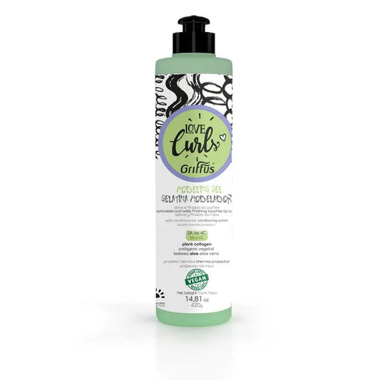 Gelatina Modeladora (2A-4C) LOVE CURLS 420 g - griffuscosmeticos