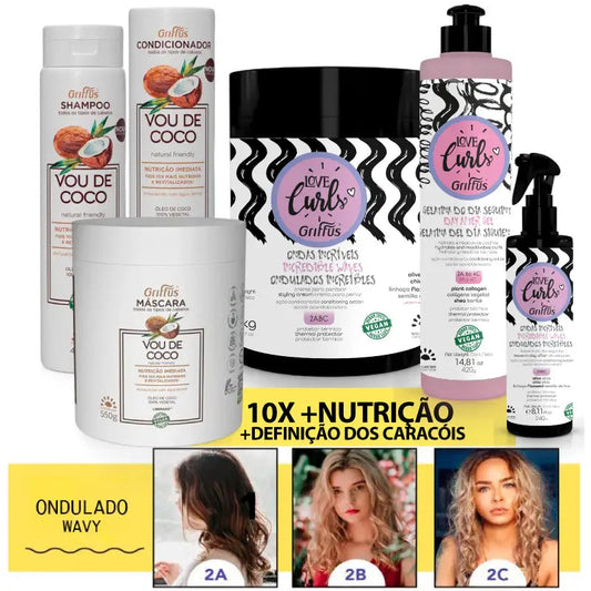 Kit (2ABC) Nutrida e Ondulada 6P Griffus Cosmeticos
