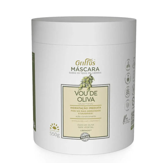 Mascara Capilar Hidratação Imediata (1A-4C) VOU DE OLIVA 550 g - griffuscosmeticos