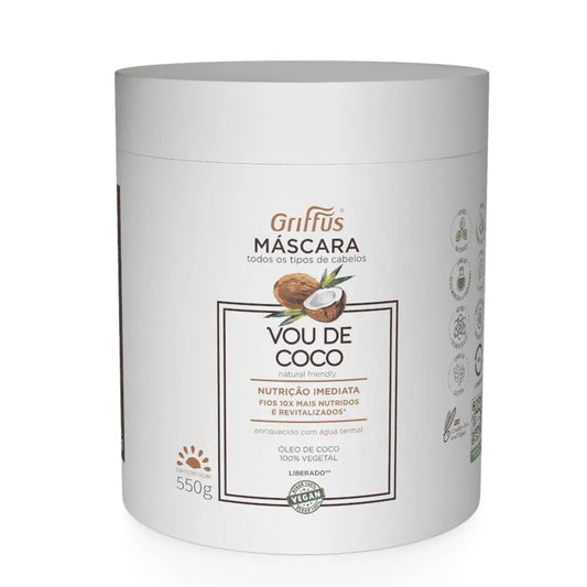 Mascara Capilar (1A-4C) Nutrição Imediata VOU DE COCO 550 g - griffuscosmeticos