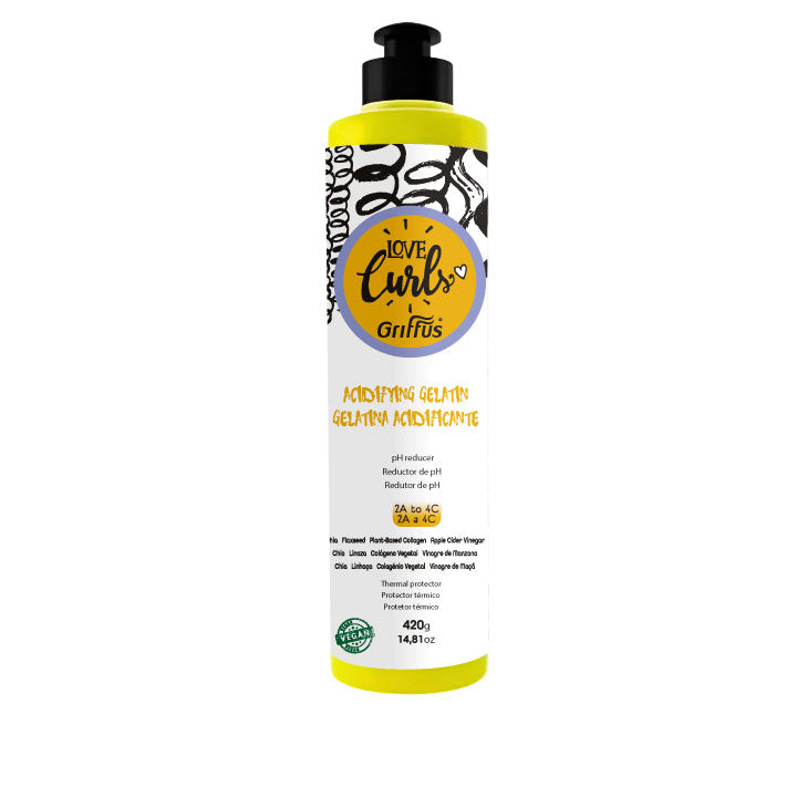 Gelatina acidificante Redutor de PH (2A-4C) LOVE CURLS 420 g - griffuscosmeticos