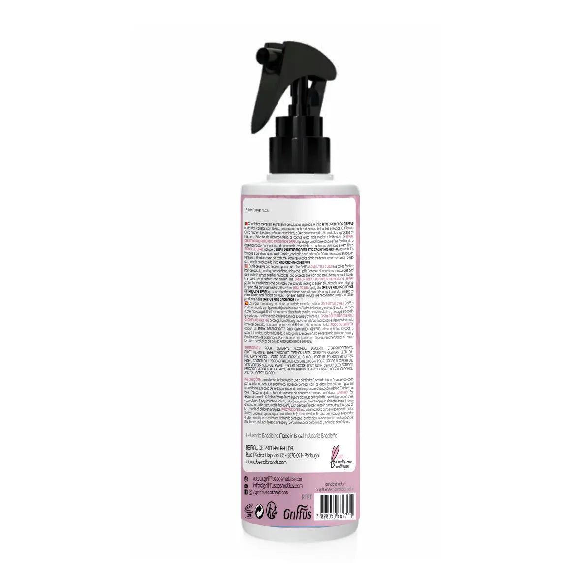 Leave-in spray desembaraçante KIDS (2A-4C) LITTLECURLS 240 ml - griffuscosmeticos
