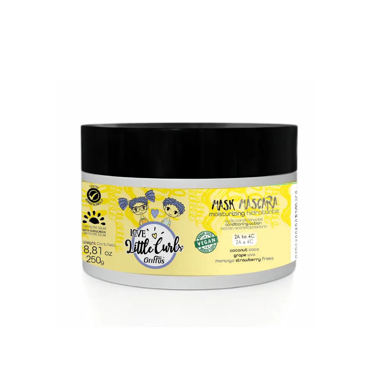 Máscara capilar KIDS (2A-4C) LITTLECURLS 250 g - griffuscosmeticos